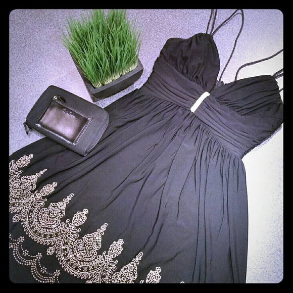 Cache Dresses & Skirts - Gold Beaded Dress